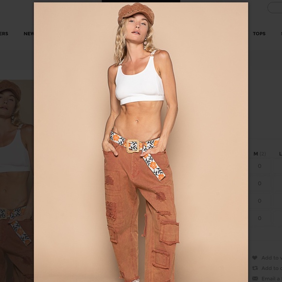 POL “ Tina 2 “ POL Ribbed Tank Top Bralette 56 - Picture 4 of 5